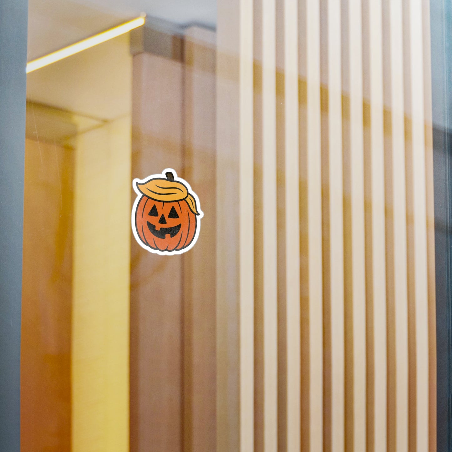 Vinyl Decal - President Trump Jack-O-Lantern Sticker