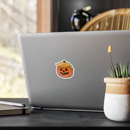 Vinyl Decal - President Trump Jack-O-Lantern Sticker
