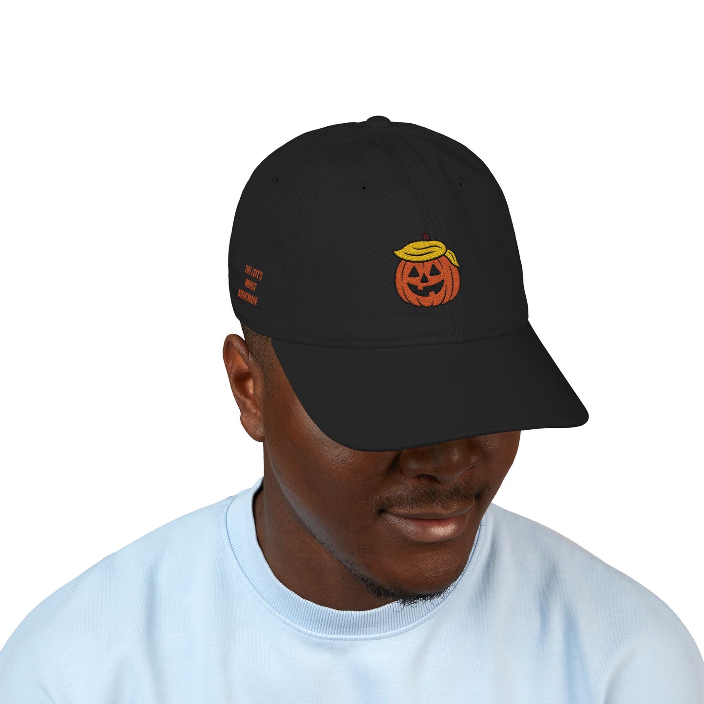 Embroidered Trump Jack-o-Lantern Baseball Cap