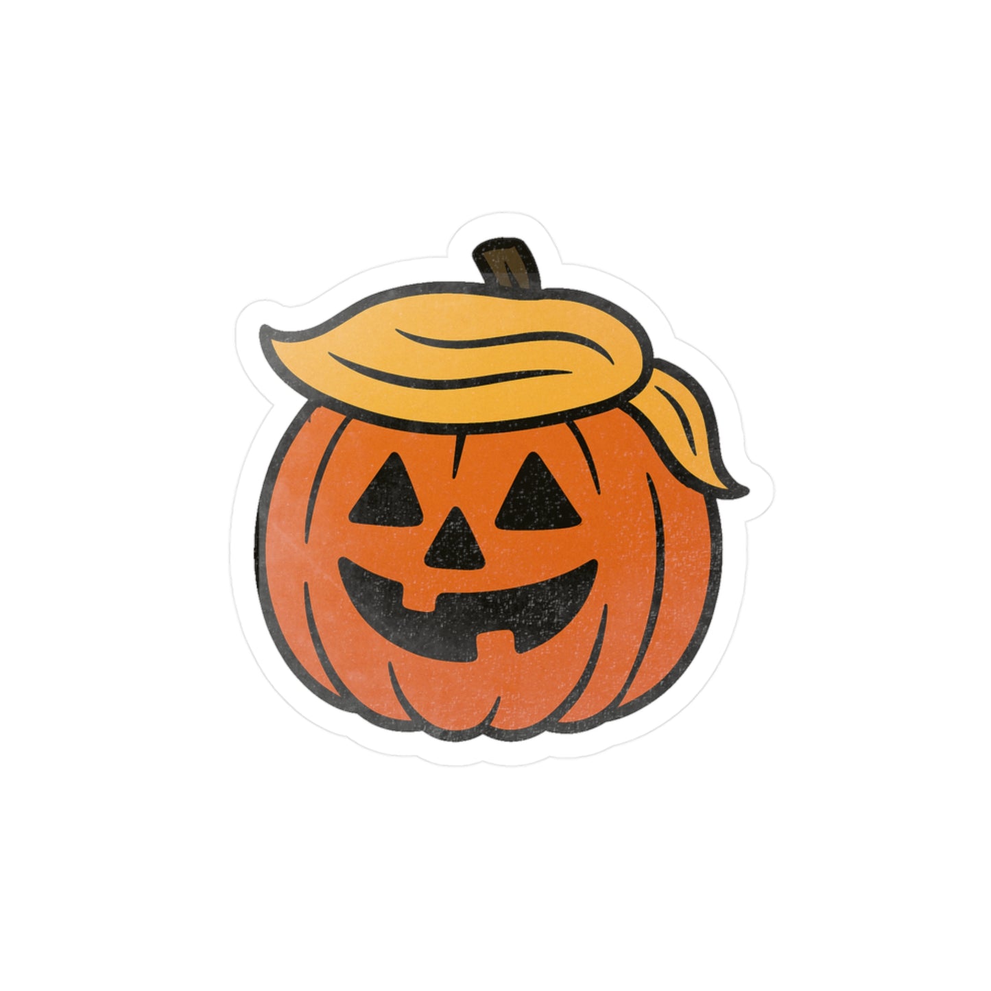 Vinyl Decal - President Trump Jack-O-Lantern Sticker