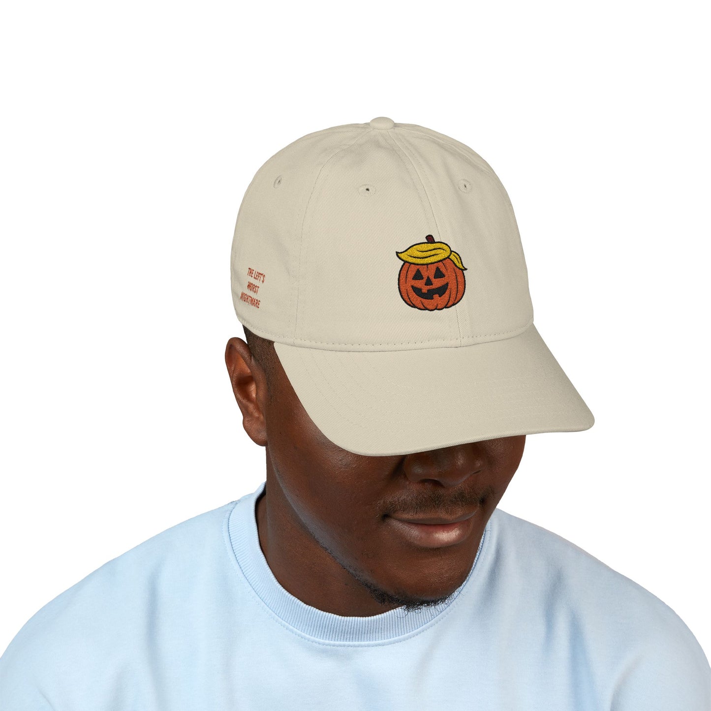 Embroidered Trump Jack-o-Lantern Baseball Cap